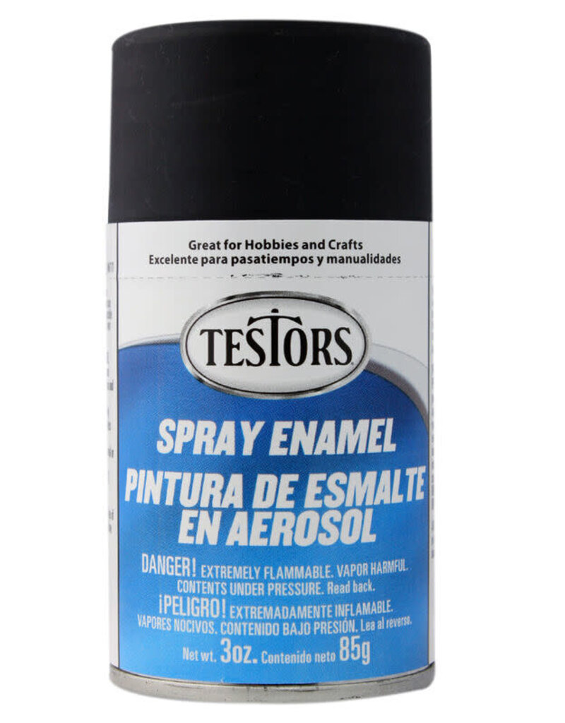 TESTORS TES1249T	 Spray 3oz Flat Black