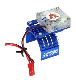 Power Hobby ARC1004-Blue- Aluminum Motor Heatsink Cooling Fan Traxxas Slash Stampede Rustler Bandit Blue