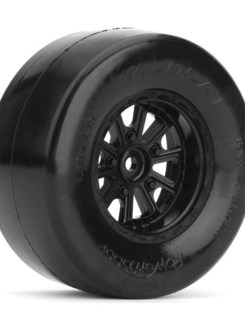 Power Hobby PHT3011-12-U Powerhobby 1/10 Mounted Wildcat BELTED Rear 2.2"/3.0" Drag Racing Tires
