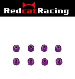 Redcat Racing 102048 Aluminum Nylon Lock Nut M3 (8pcs, Purple)