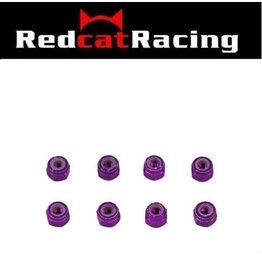 Redcat Racing 102048 Aluminum Nylon Lock Nut M3 (8pcs, Purple)