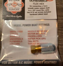 Octura Octura ocfhe5mm18 Flex Hex 5mm to .187 round flex cable hardened steel