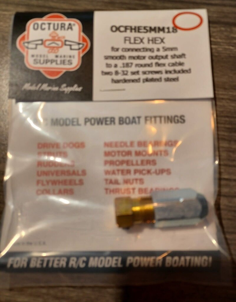Octura Octura ocfhe5mm18 Flex Hex 5mm to .187 round flex cable hardened steel