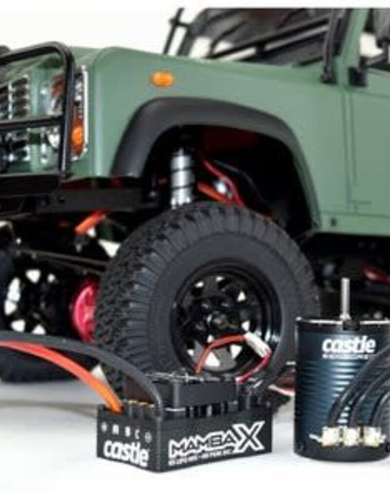 Castle Creations CSE010-0155-09  Mamba X 25.2V Waterproof ESC and 1406-2200KV Sensored Motor Combo The Mamba X Crawler edition