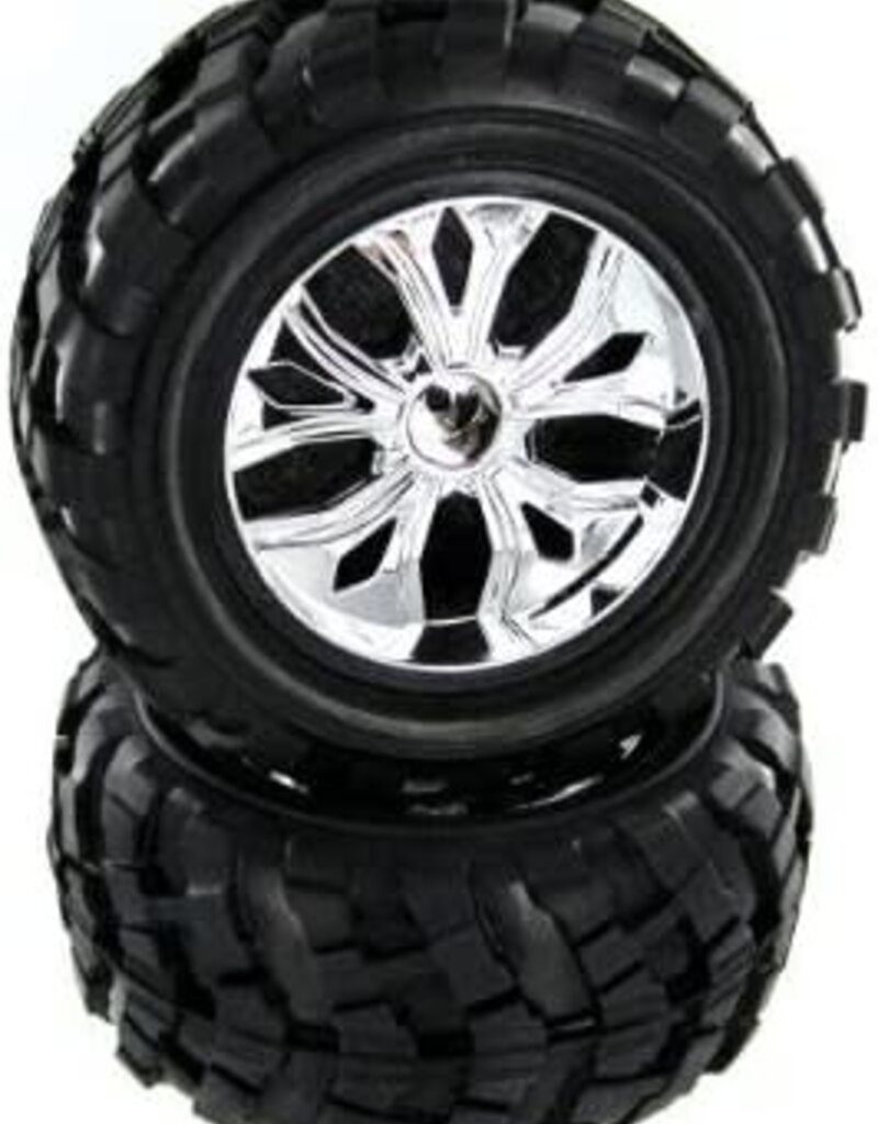 Redcat Racing BS908-002 Wheels and Tires, Chrome