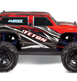 laTrax 76054-5-REDX - LaTrax® Teton: 1/18 Scale 4WD Electric Monster Truck. Ready-To-Race® and Powered by Traxxas® with ESC (fwd/rev) and brushed motor. Includes: 6-cell 7.2V NiMH battery with AC charger