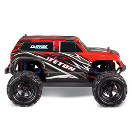 laTrax 76054-5-REDX - LaTrax® Teton: 1/18 Scale 4WD Electric Monster Truck. Ready-To-Race® and Powered by Traxxas® with ESC (fwd/rev) and brushed motor. Includes: 6-cell 7.2V NiMH battery with AC charger