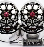Hot Racing HRABLW19SLC01	Aluminum Billet 1.9 Beadlock Wheels, w/12mm Hex (C-Style) (4)