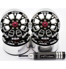 Hot Racing HRABLW19SLC01	Aluminum Billet 1.9 Beadlock Wheels, w/12mm Hex (C-Style) (4)