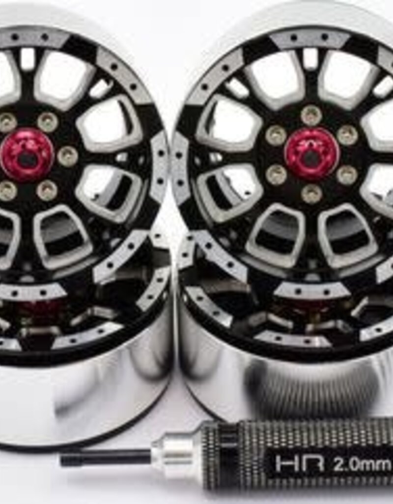 Hot Racing HRABLW19SLC01	Aluminum Billet 1.9 Beadlock Wheels, w/12mm Hex (C-Style) (4)