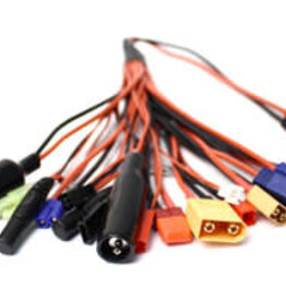 Racers Edge RCE1660	19 Function Charge Adapter to Male 4mm Bullets - 300mm Wire