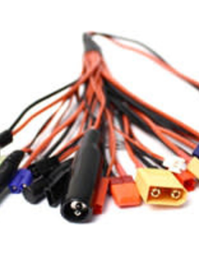 Racers Edge RCE1660	19 Function Charge Adapter to Male 4mm Bullets - 300mm Wire