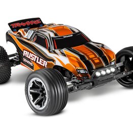 Traxxas 37054-61 orange RUSTLER WITH LED LIGHTS