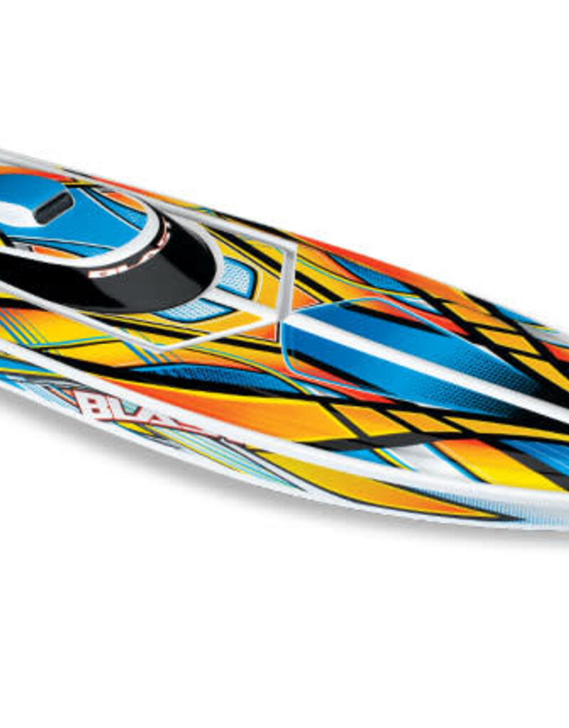 Traxxas 38104-1  ORANGE Blast: High Performance Race Boat. Ready-To-Race with TQ 2.4GHz radio system and Nautica Electronic Speed Control. Includes: 6-cell NiMH 3000mAh Traxxas® battery