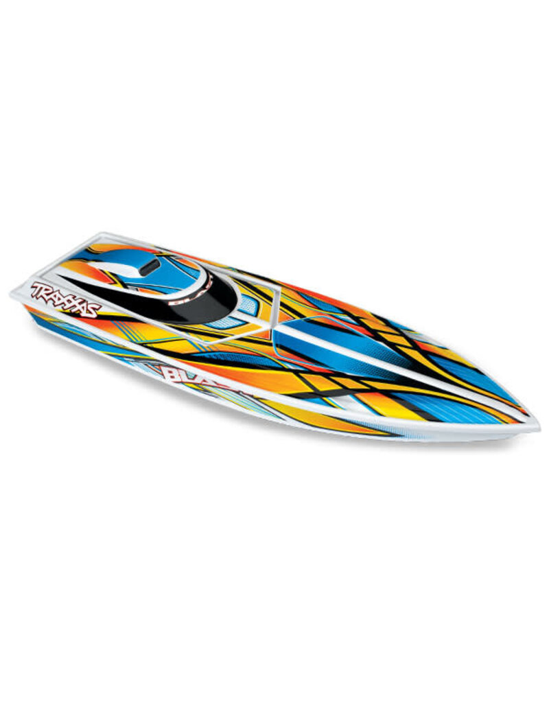 Traxxas 38104-1  ORANGE Blast: High Performance Race Boat. Ready-To-Race with TQ 2.4GHz radio system and Nautica Electronic Speed Control. Includes: 6-cell NiMH 3000mAh Traxxas® battery