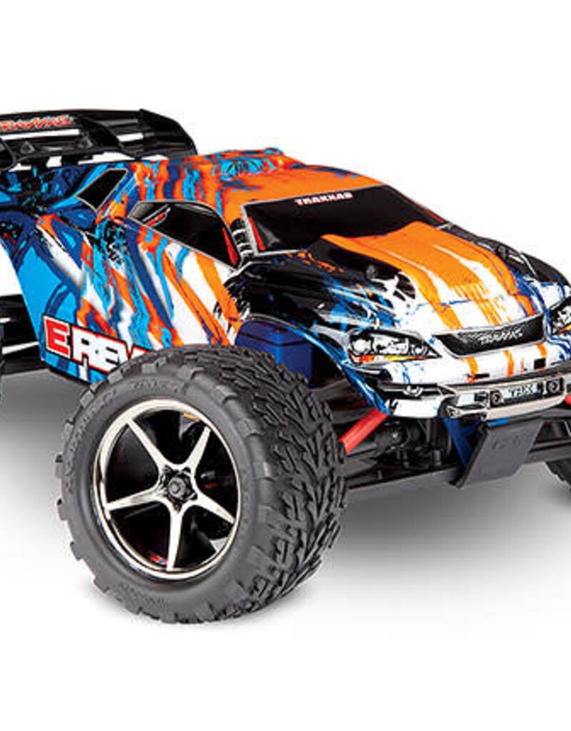 Traxxas 71054-1 1/16 E-REVO W/ESC, ORANGE/BLUE 4WD Racing Monster Truck with TQ 2.4GHz radio system
