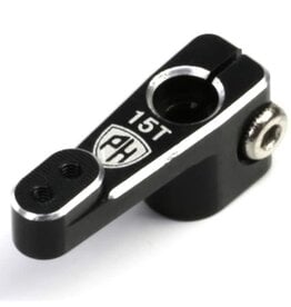 Power Hobby PHSCX24020-BLACK Powerhobby Aluminum 15T Emax Servo Horn For Axial SCX24 Jeep C10