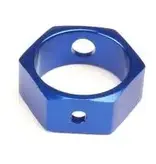 Traxxas 4966X Brake adapter, hex aluminum (blue) Traxxas TMX.15,2.5,3.3