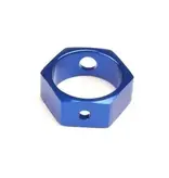 Traxxas 4966X Brake adapter, hex aluminum (blue) Traxxas TMX.15,2.5,3.3