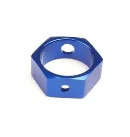 Traxxas 4966X Brake adapter, hex aluminum (blue) Traxxas TMX.15,2.5,3.3