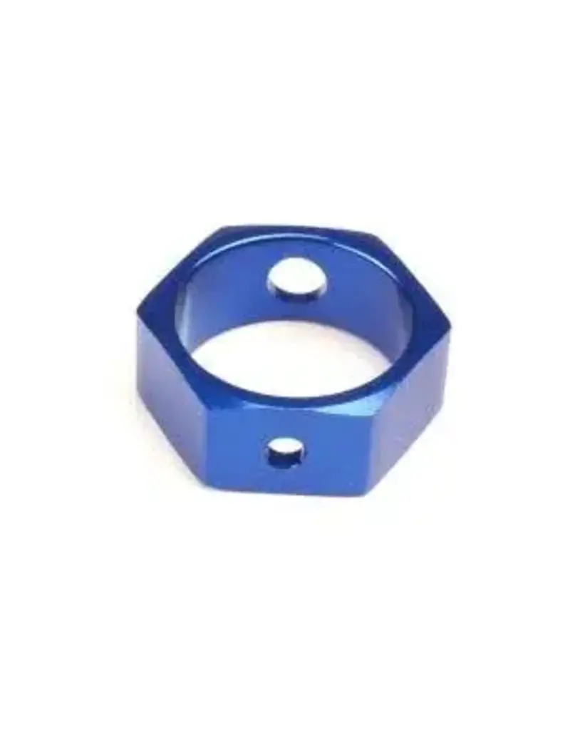 Traxxas 4966X Brake adapter, hex aluminum (blue) Traxxas TMX.15,2.5,3.3