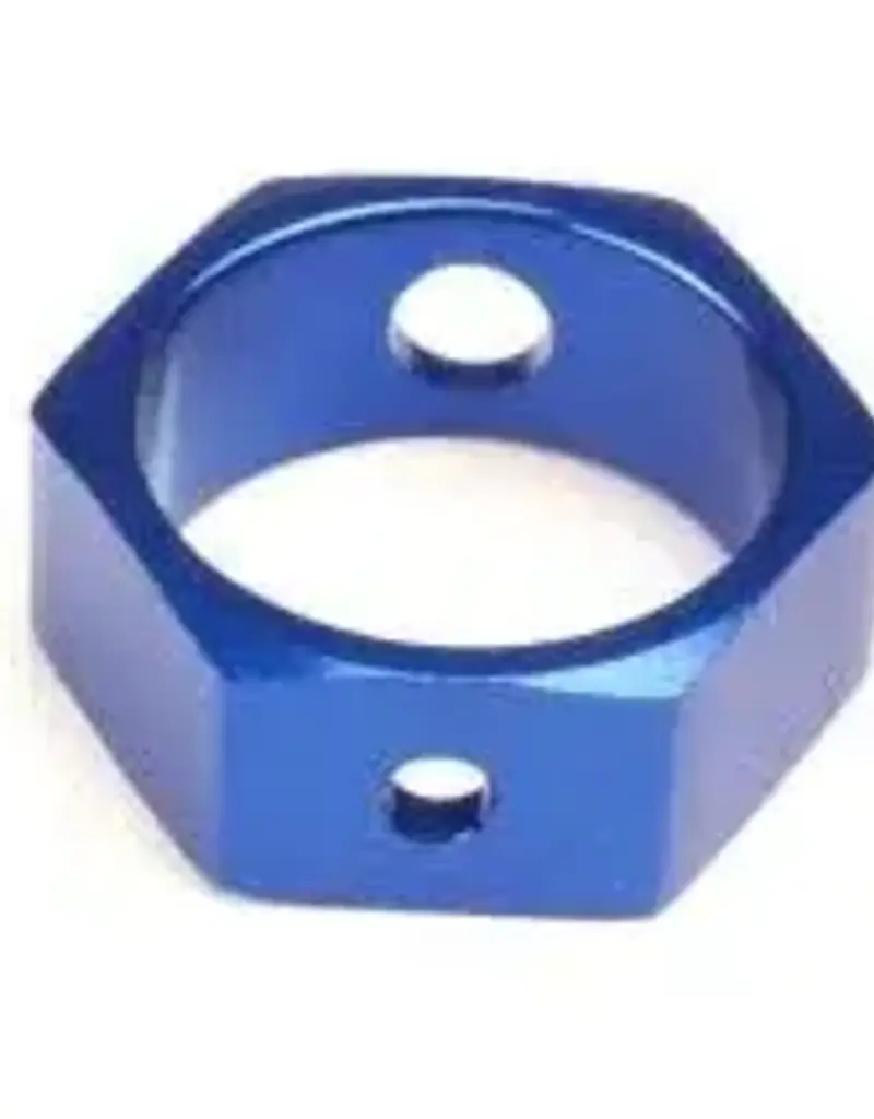 Traxxas 4966X Brake adapter, hex aluminum (blue) Traxxas TMX.15,2.5,3.3