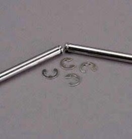 Traxxas 2637 Suspension pins, 31.5mm, chrome (2) w/ E-clips (4)