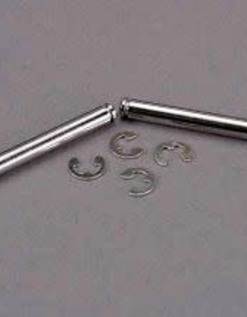 Traxxas 2637 Suspension pins, 31.5mm, chrome (2) w/ E-clips (4)
