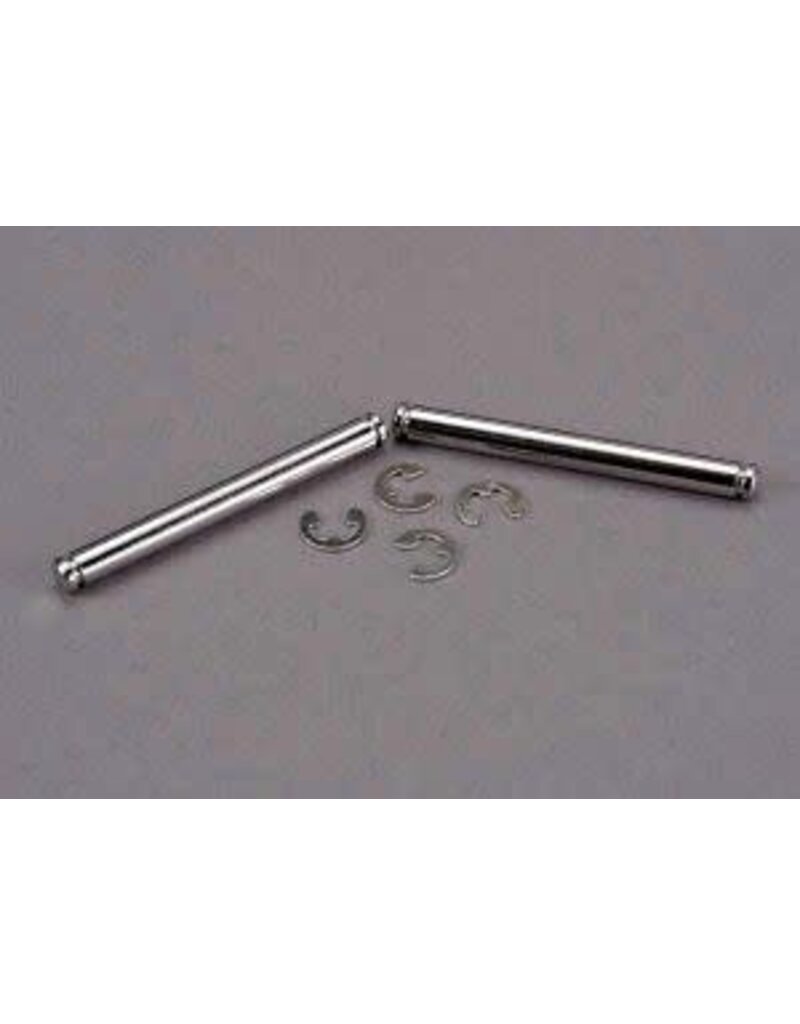 Traxxas 2637 Suspension pins, 31.5mm, chrome (2) w/ E-clips (4)