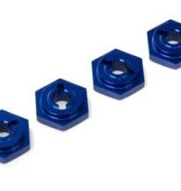 Traxxas 7154X Wheel hubs, hex, aluminum (blue-anodized) (4)