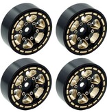 Power Hobby PHBTRX610 Powerhobby 1.0" Black Brass Beadlock Crawler Wheels 1/18 FOR Traxxas TRX-4M TRX4M