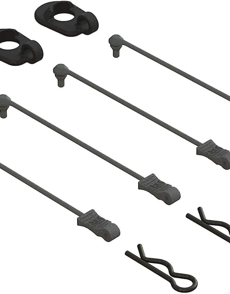 Arrma ARA390294	 Body Clip Retainers 1/5 Scale (Black, 4)