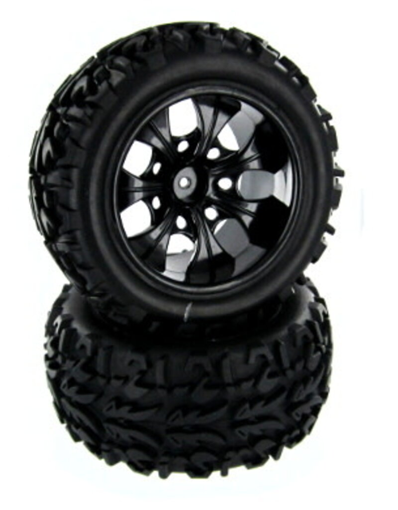 Redcat Racing 20126 Redcat Pre-Mounted 1/10th Truck Tires and Wheels (1pr)