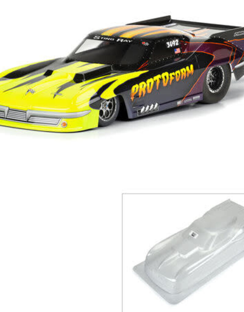 protoform PRM158800	 1/10 '63 Chvy Stingray Pro Mod Clr Bdy: SC Drg Crs