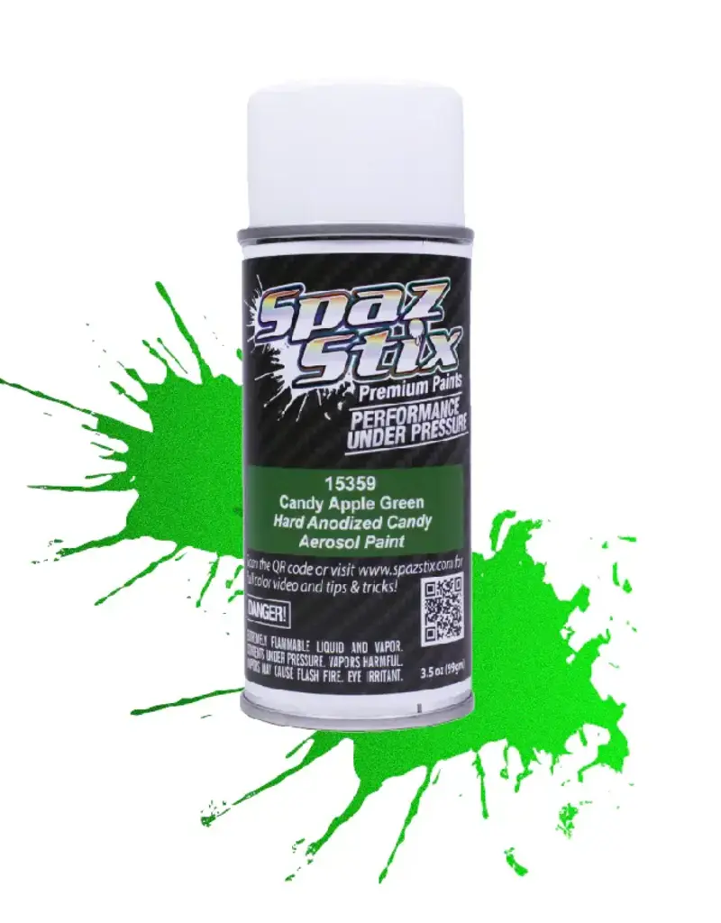 spaz stix SZX15359	Candy Apple Green Aerosol Paint, 3.5oz Can