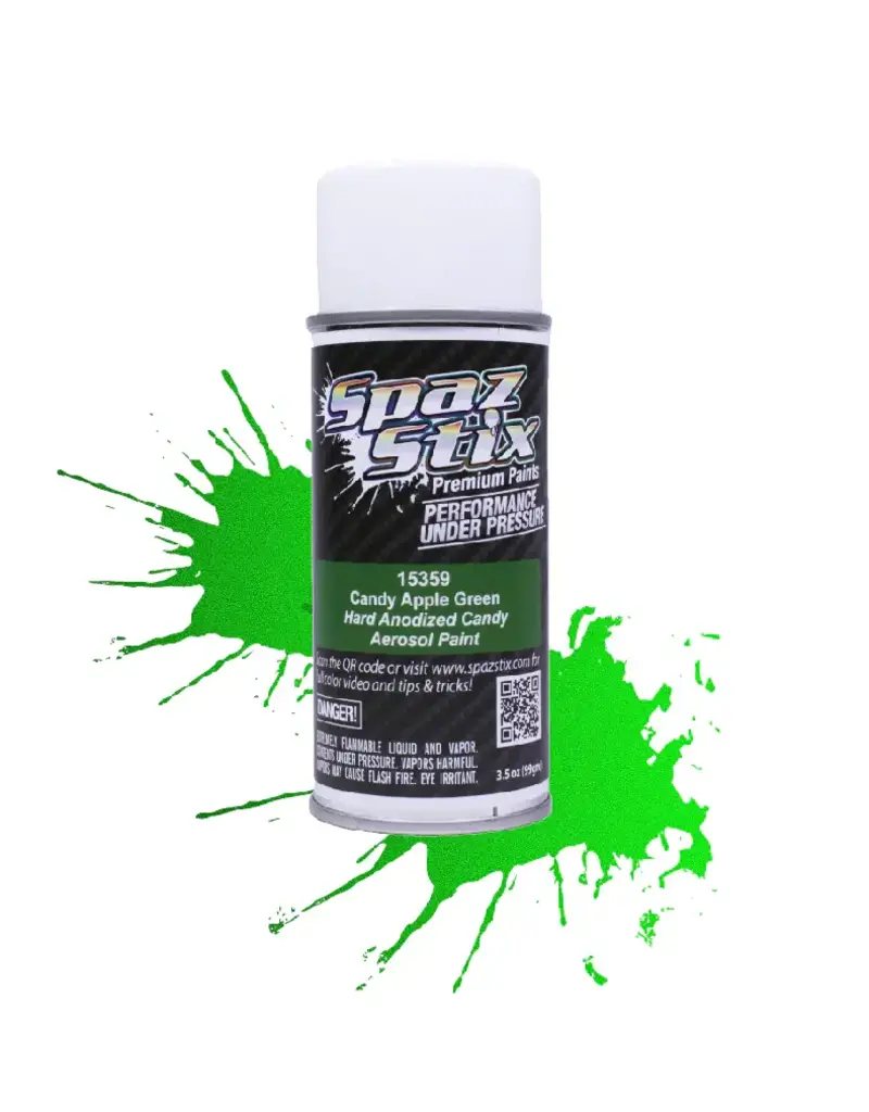 spaz stix SZX15359	Candy Apple Green Aerosol Paint, 3.5oz Can