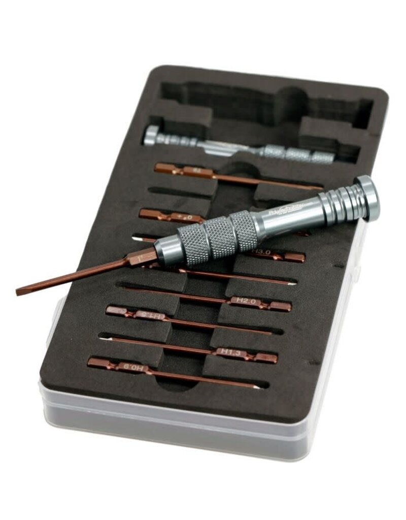 Power Hobby PHBPHT014 Powerhobby RC Hex Driver Tool Set Metric 0.9 1.3 1.5 2.0 2.5 3.0mm w/ 2 Handles