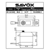Savox SAVSW0231MGP	Waterproof Standard Digital Servo 0.15sec / 347oz @ 7.4V