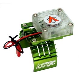 Power Hobby PH10FAN GREEN Powerhobby Aluminum Motor Heatsink Cooling Fan 1/10 540 / 550 Size Motor Green