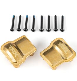 Traxxas 9787 traxxas Axle cover, brass (8 grams each) (2)/ 1.6x12mm CS (with threadlock) (8)