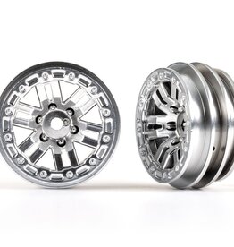 Traxxas PART#: 9768-SATIN WHEELS SATIN CHRM 1.0 (2)