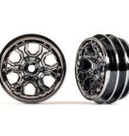 Traxxas PART#: 9770-BLKCR WHEELS BLACK CHRM 1.0 (2)