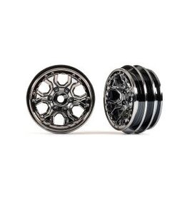 Traxxas PART#: 9770-BLKCR WHEELS BLACK CHRM 1.0 (2)