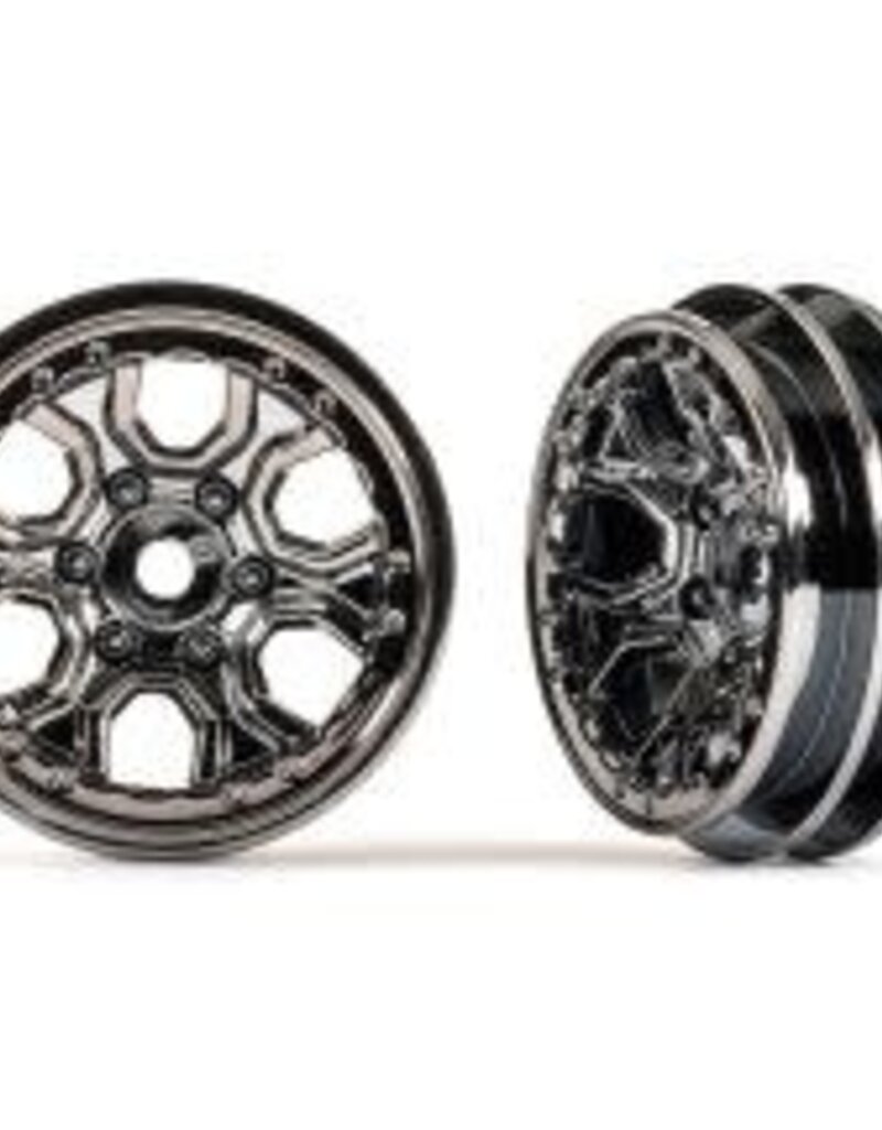 Traxxas PART#: 9770-BLKCR WHEELS BLACK CHRM 1.0 (2)