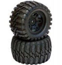 Power Hobby PHT2145-10	Defender 2.8" Belted All Terrain Tires, Mounted, 12mm 0 Offset Rear, fits Traxxas 2WD