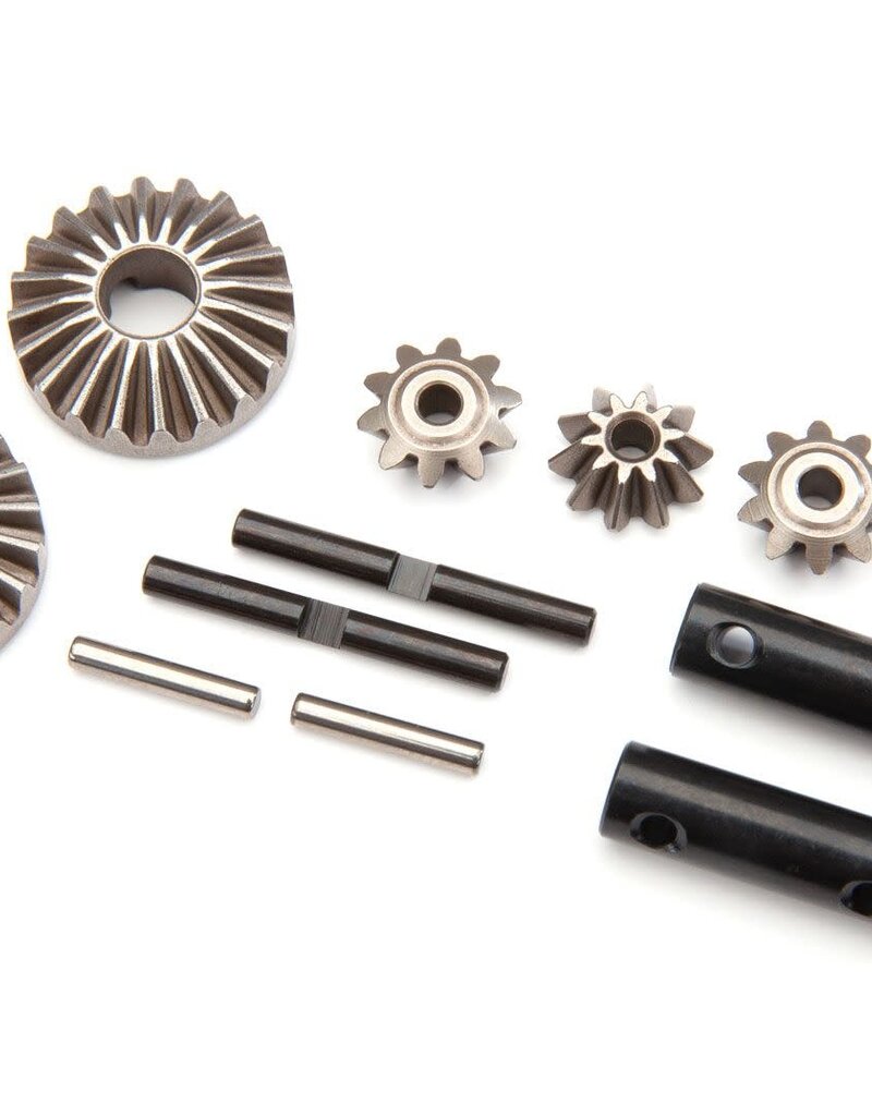 Traxxas 8982 Gear set, differential (output gears (2)/ spider gears (4)/ spider gear shaft (2)/ output shaft (2)/ 2.5X13.8 pin (2))