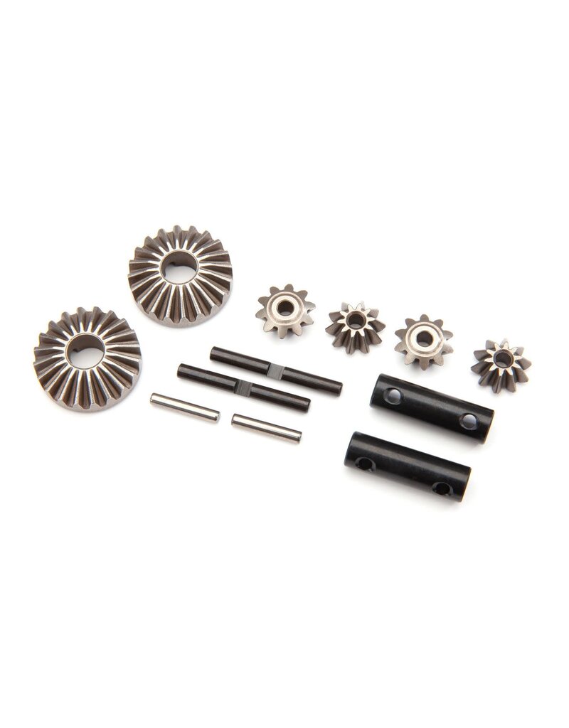 Traxxas 8982 Gear set, differential (output gears (2)/ spider gears (4)/ spider gear shaft (2)/ output shaft (2)/ 2.5X13.8 pin (2))