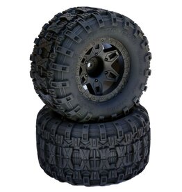 Power Hobby PHT2122-10	1/10 Raptor 2.8" Belted All Terrain Tires, Mounted, 12mm 0 Offset Rear. fits Traxxas 2WD