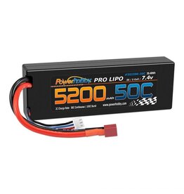 Power Hobby PHB2S520050DNS 2S 7.4V 5200mAh 50C Lipo Battery Pack w Deans Plug Hard Case