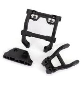 Traxxas 6777x WHEELIE BAR MOUNT/SKIDPLTE BLK